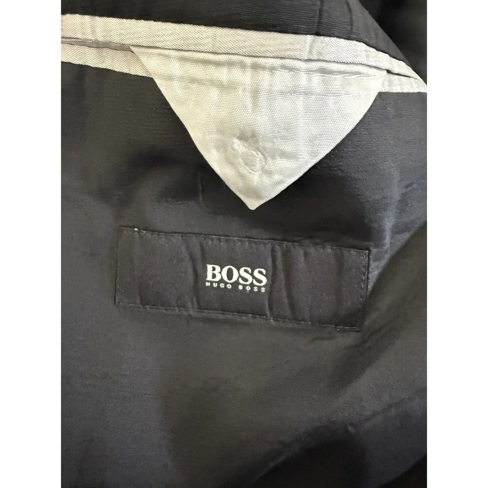 HUGO BOSS Blazer Men's 38R Wool Classic Fit Suit Jacket Gray‎ **FLAW**